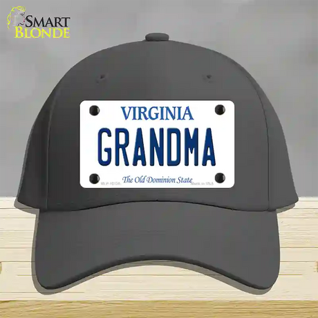 Grandma Virginia Novelty License Plate Hat Cotton / Charcoal