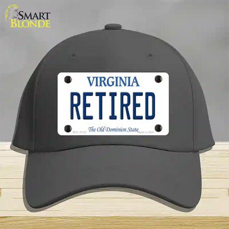 Retired Virginia Novelty License Plate Hat Cotton / Charcoal