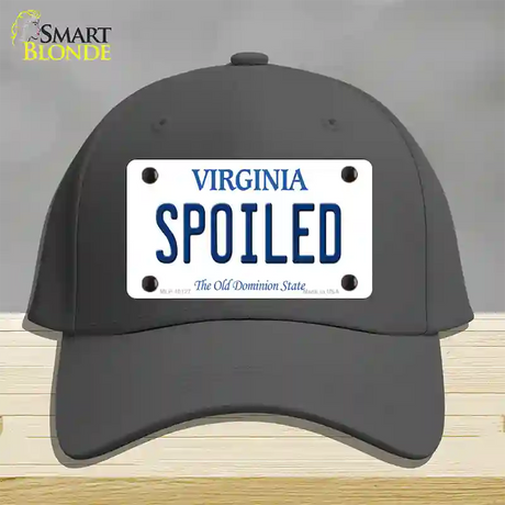 Spoiled Virginia Novelty License Plate Hat Cotton / Charcoal