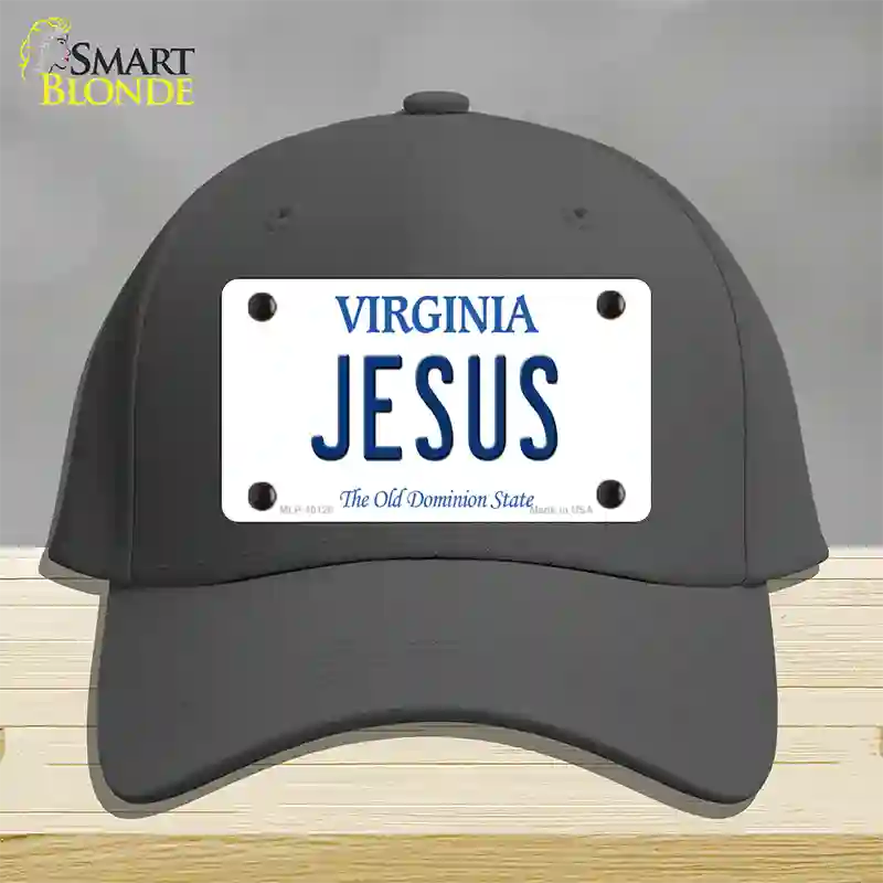 Jesus Virginia Novelty License Plate Hat Cotton / Charcoal