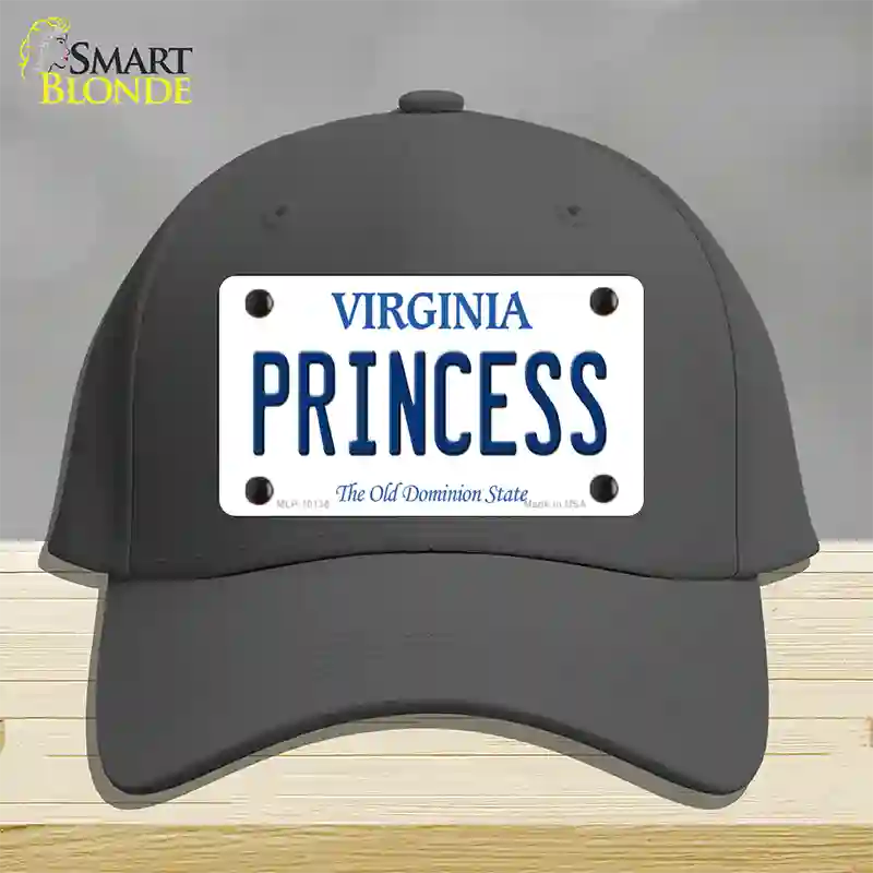 Princess Virginia Novelty License Plate Hat Cotton / Charcoal