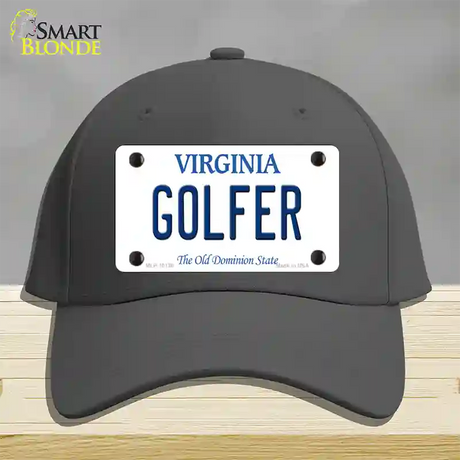 Golfer Virginia Novelty License Plate Hat Cotton / Charcoal