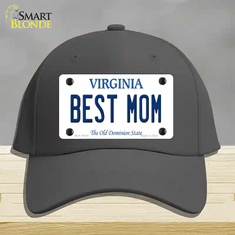 Best Mom Virginia Novelty License Plate Hat Cotton / Charcoal