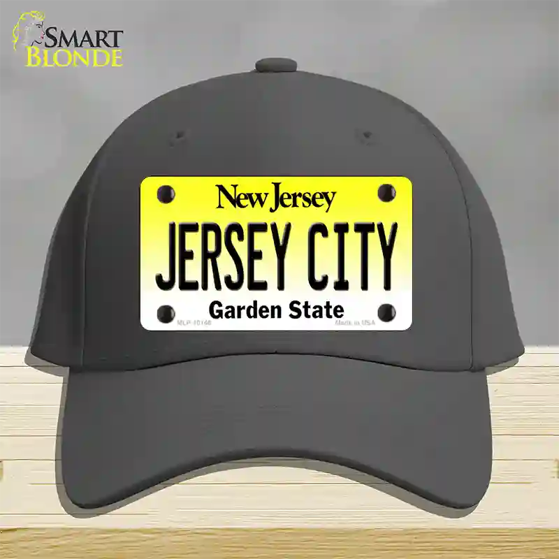 Jersey City New Jersey Novelty License Plate Hat Cotton / Charcoal