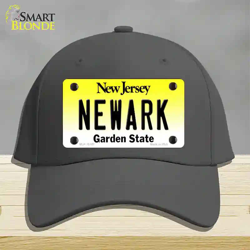 Newark New Jersey Novelty License Plate Hat Cotton / Charcoal