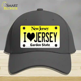 I Love Jersey New Jersey Novelty License Plate Hat Cotton / Charcoal