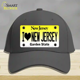 I Love New Jersey Novelty License Plate Hat Cotton / Charcoal