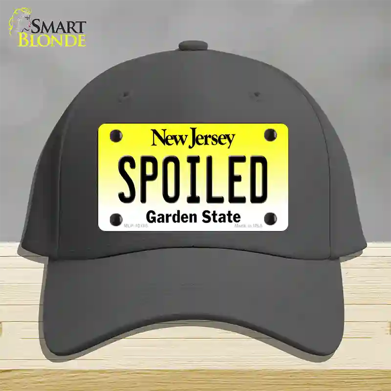 Spoiled New Jersey Novelty License Plate Hat Cotton / Charcoal