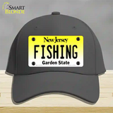 Fishing New Jersey Novelty License Plate Hat Cotton / Charcoal