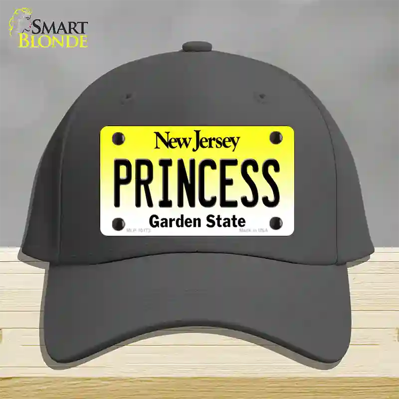 Princess New Jersey Novelty License Plate Hat Cotton / Charcoal