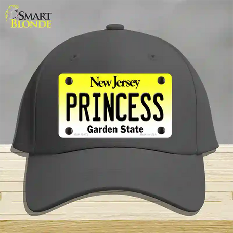 Princess New Jersey Novelty License Plate Hat Cotton / Charcoal