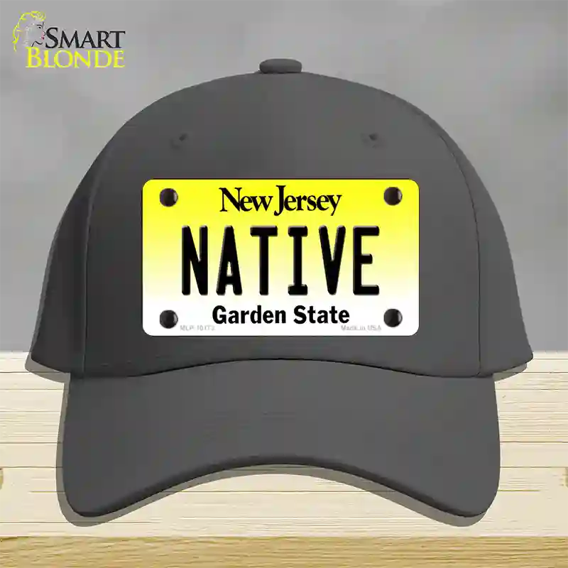 Native New Jersey Novelty License Plate Hat Cotton / Charcoal