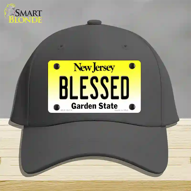 Blessed New Jersey Novelty License Plate Hat Cotton / Charcoal