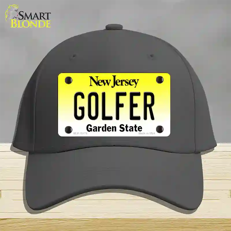 Golfer New Jersey Novelty License Plate Hat Cotton / Charcoal