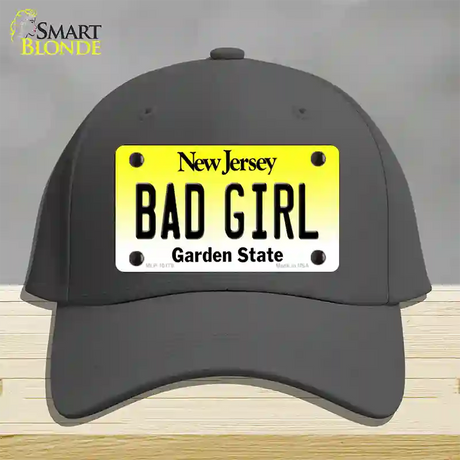 Bad Girl New Jersey Novelty License Plate Hat Cotton / Charcoal