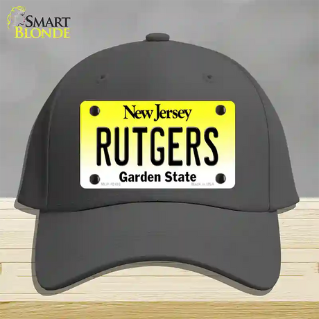 Rutgers New Jersey Novelty License Plate Hat Cotton / Charcoal