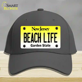 Beach Life New Jersey Novelty License Plate Hat Cotton / Charcoal