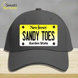 Sandy Toes New Jersey Novelty License Plate Hat Cotton / Charcoal