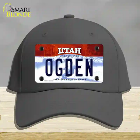 Ogden Utah Novelty License Plate Hat Cotton / Charcoal