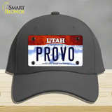 Provo Utah Novelty License Plate Hat Cotton / Charcoal