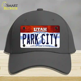 Park City Utah Novelty License Plate Hat Cotton / Charcoal