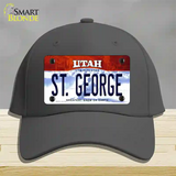 St George Utah Novelty License Plate Hat Cotton / Charcoal