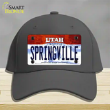 Springville Utah Novelty License Plate Hat Cotton / Charcoal