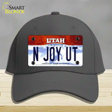 N Joy UT Utah Novelty License Plate Hat Cotton / Charcoal