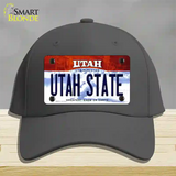 Utah State Utah Novelty License Plate Hat Cotton / Charcoal