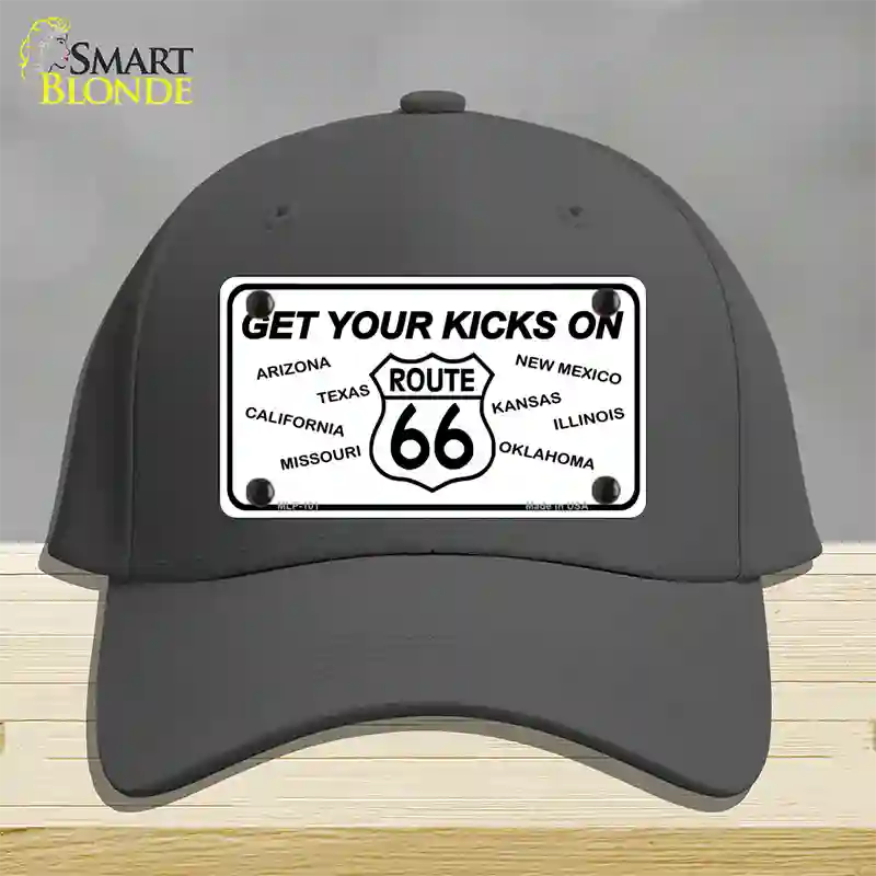 Get Your Kicks On 66 Novelty License Plate Hat Cotton / Charcoal