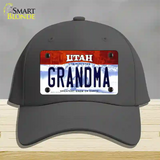 Grandma Utah Novelty License Plate Hat Cotton / Charcoal