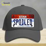 Spoiled Utah Novelty License Plate Hat Cotton / Charcoal