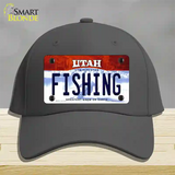 Fishing Utah Novelty License Plate Hat Cotton / Charcoal