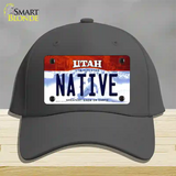 Native Utah Novelty License Plate Hat Cotton / Charcoal