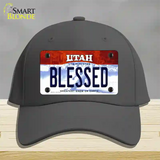 Blessed Utah Novelty License Plate Hat Cotton / Charcoal