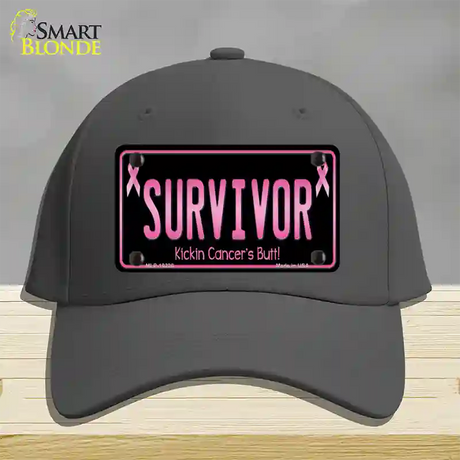 Survivor Novelty License Plate Hat Cotton / Charcoal