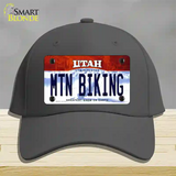 Mtn Biking Utah Novelty License Plate Hat Cotton / Charcoal