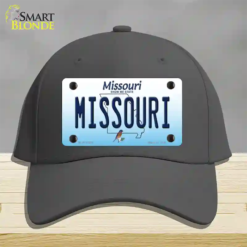 Missouri Show Me State Novelty License Plate Hat Cotton / Charcoal