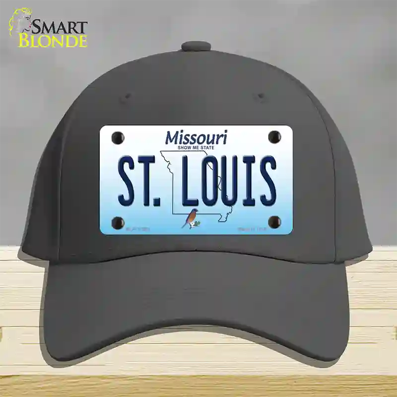 St Louis Missouri Novelty License Plate Hat Cotton / Charcoal