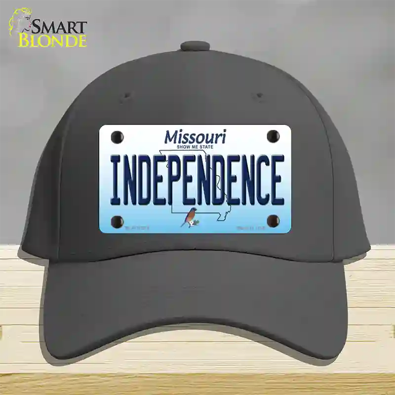 Independence Missouri Novelty License Plate Hat Cotton / Charcoal