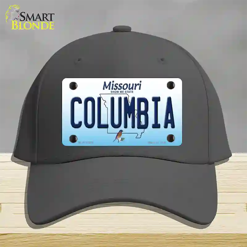 Columbia Missouri Novelty License Plate Hat Cotton / Charcoal