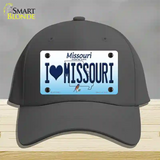 I Love Missouri Novelty License Plate Hat Cotton / Charcoal