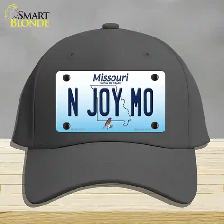 N Joy MO Missouri Novelty License Plate Hat Cotton / Charcoal