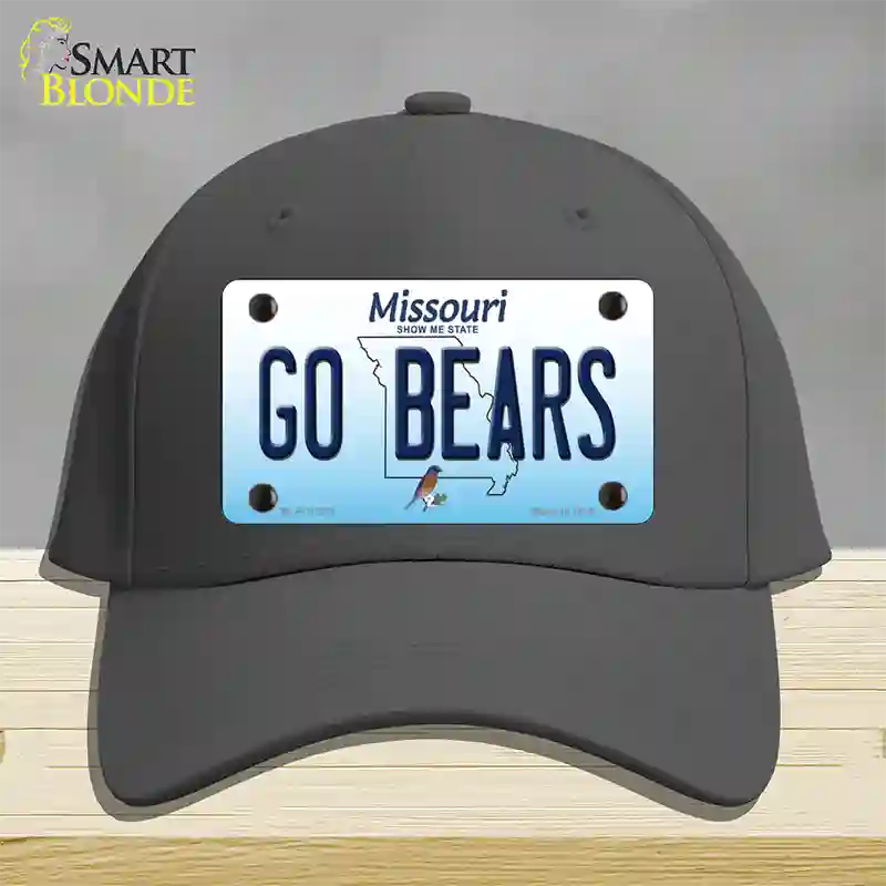 Go Bears Missouri Novelty License Plate Hat Cotton / Charcoal