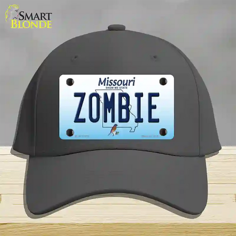 Zombie Missouri Novelty License Plate Hat Cotton / Charcoal