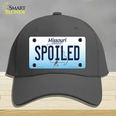 Spoiled Missouri Novelty License Plate Hat Cotton / Charcoal