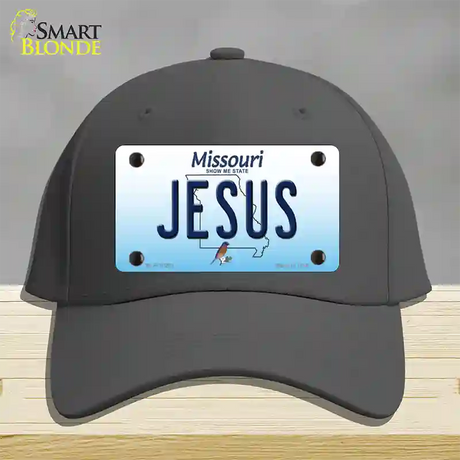 Jesus Missouri Novelty License Plate Hat Cotton / Charcoal