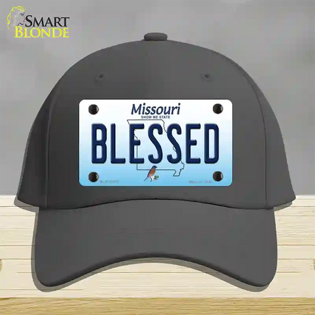 Blessed Missouri Novelty License Plate Hat Cotton / Charcoal