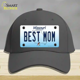 Best Mom Missouri Novelty License Plate Hat Cotton / Charcoal