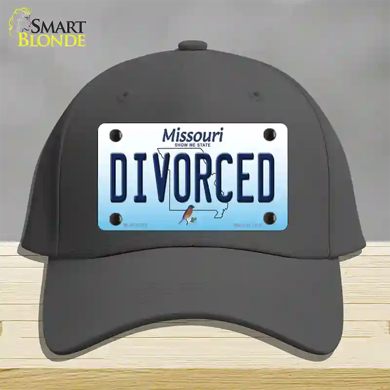 Divorced Missouri Novelty License Plate Hat Cotton / Charcoal